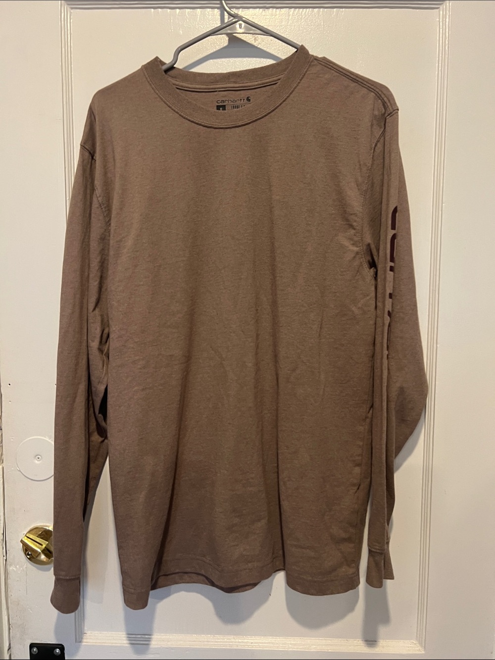 Carhartt Men's Long Sleeve Crewneck Shirt - Brown Taupe